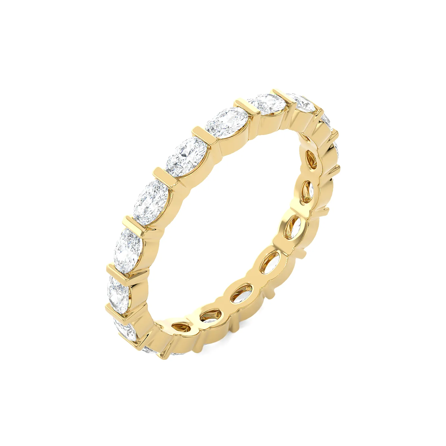 1 7/8 ctw Oval-Shape Lab Grown Diamond Channel Set Eternity Band