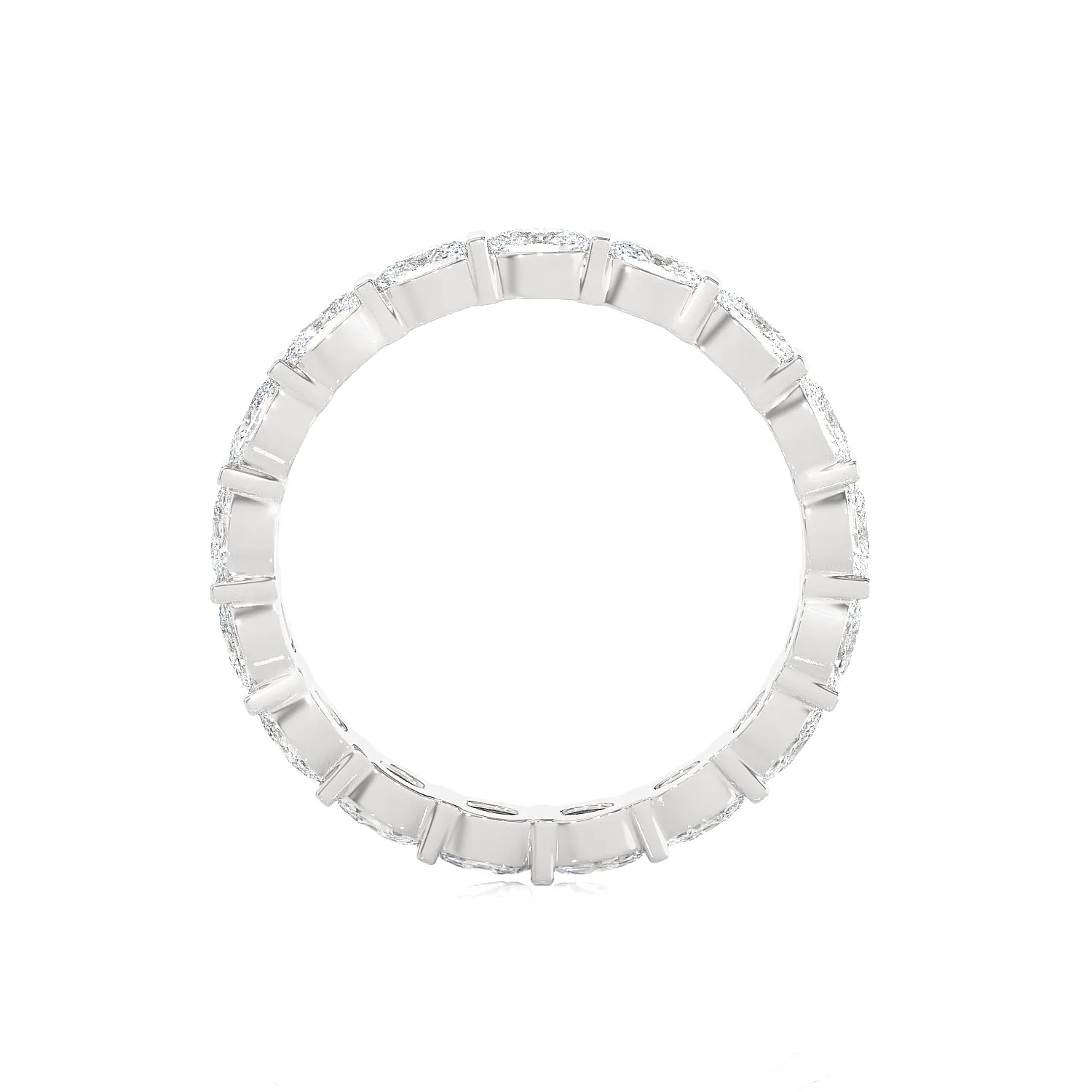 1 7/8 ctw Oval-Shape Lab Grown Diamond Channel Set Eternity Band