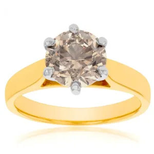 18ct Yellow Gold 2.00 Carat Australian Diamond Solitaire