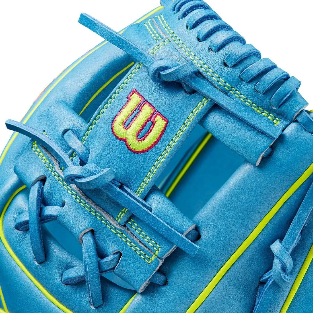 2024 Wilson A2000 1786 11.5" Infield Baseball Glove: Sky Blue & Optic Yellow