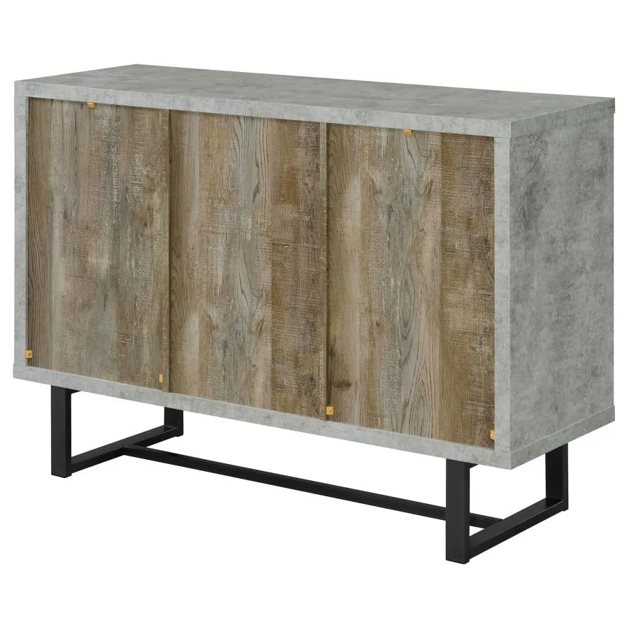 3-drawer Accent Cabinet Weathered Oak and Cement