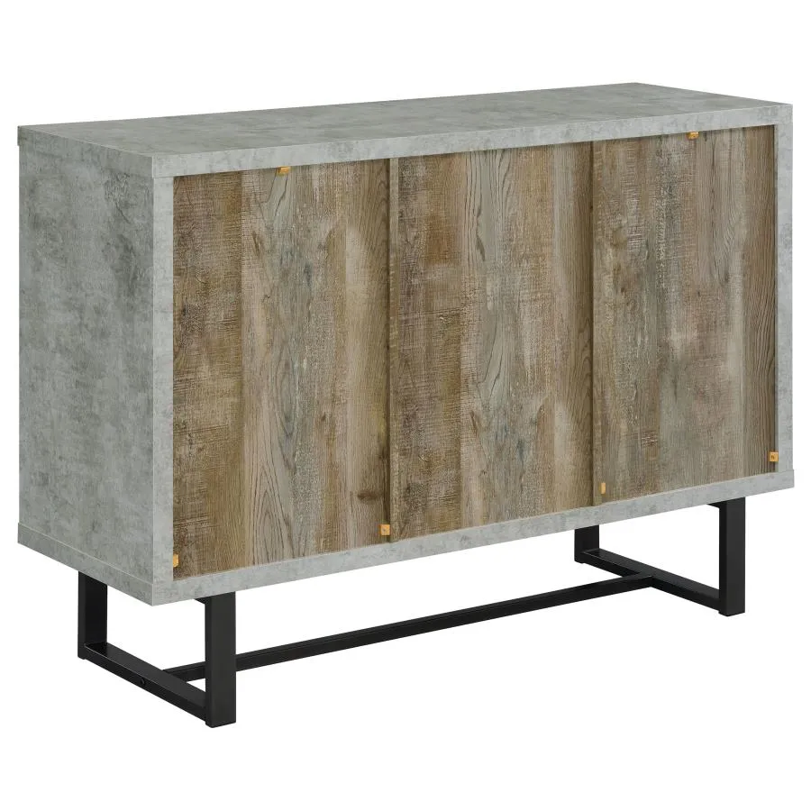 3-drawer Accent Cabinet Weathered Oak and Cement