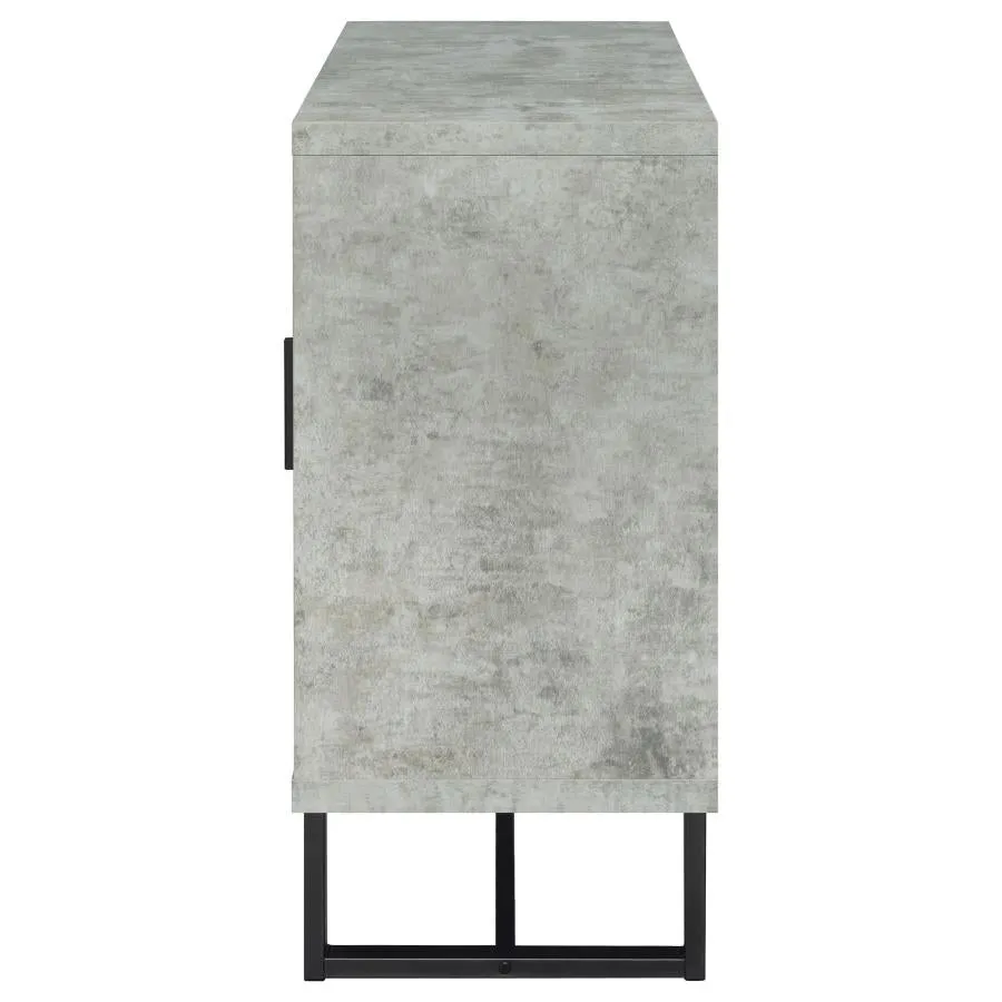 3-drawer Accent Cabinet Weathered Oak and Cement