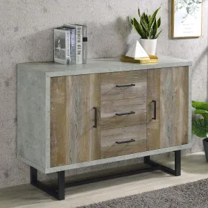 3-drawer Accent Cabinet Weathered Oak and Cement