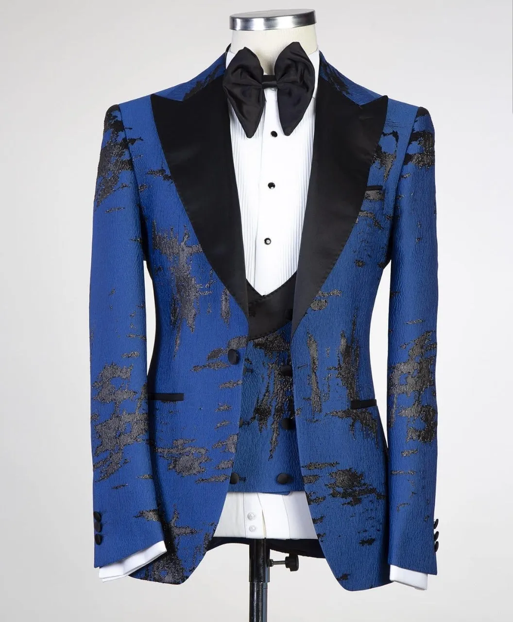 3 Pieces Navy Blue Tuxedo