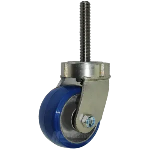 4" x 2" Polyurethane on Aluminum Wheel Caster with 3/4" x 4" Threaded Stem - 600 Lbs Capacity