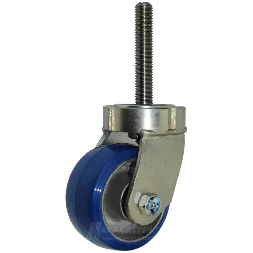 4" x 2" Polyurethane on Aluminum Wheel Caster with 3/4" x 4" Threaded Stem - 600 Lbs Capacity