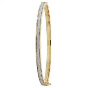 9ct Gold Ladies Hinged Bangle BN387