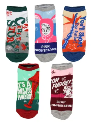 A Christmas Story Ralphie Ankle No Show Socks 5 Pair for unisex Adult