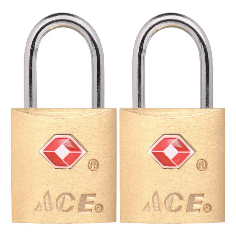 Ace 3/4 in. H X 7/8 in. W X 3/4 in. L Brass Single Locking Luggage Lock Keyed Alike