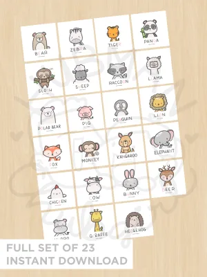 Animal Nursery Prints - Full Set of 23 Downloadable Set