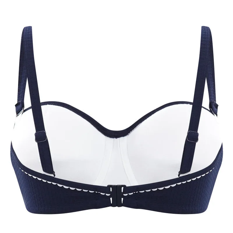 Anya Voyage Navy Blue Bandeau Bikini Top - Panache Swim