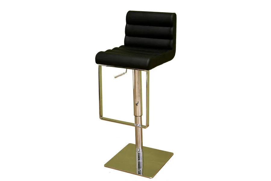 Baxton Studio Sandie Black Leather Barstool