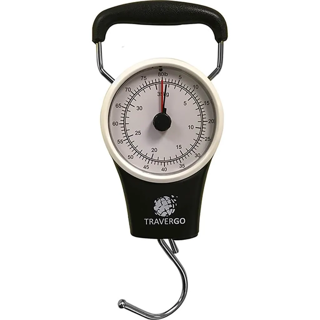 Black Analog Luggage Scale with Hook