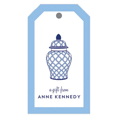 Blue and White Geometric Ginger Jar Stationery Gift Set