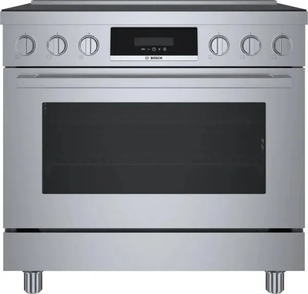 Bosch 800 Series HIS8655U 36 Inch Slide-In Induction Range with 5 Elements, 3.7 cu. ft. Oven Capacity, 9 Cooking Modes, CombiZones, Convection Pro, and PreciseSelect® Controls