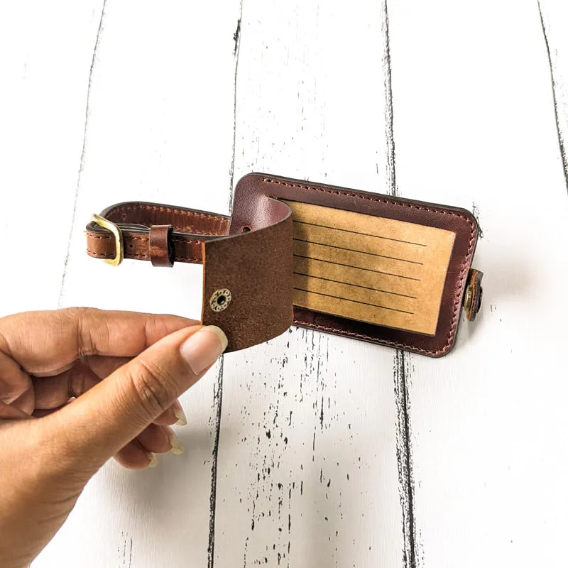 Classic Passport Holder   Luggage Tag Bundle - Cognac Brown