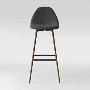 Copley Upholstered Barstool with Faux Leather Dark Gray - Project 62