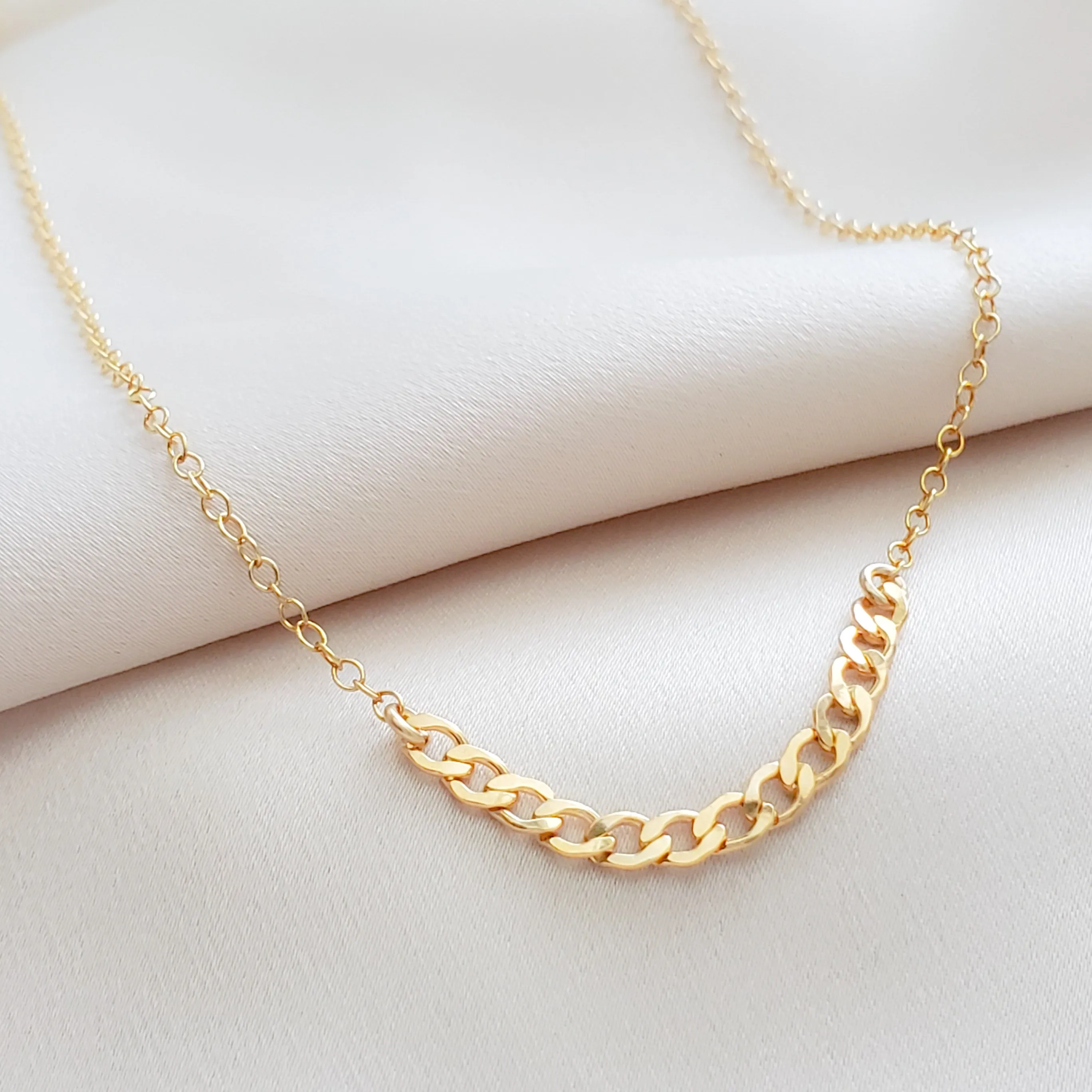 Curb Chain Segment Necklace