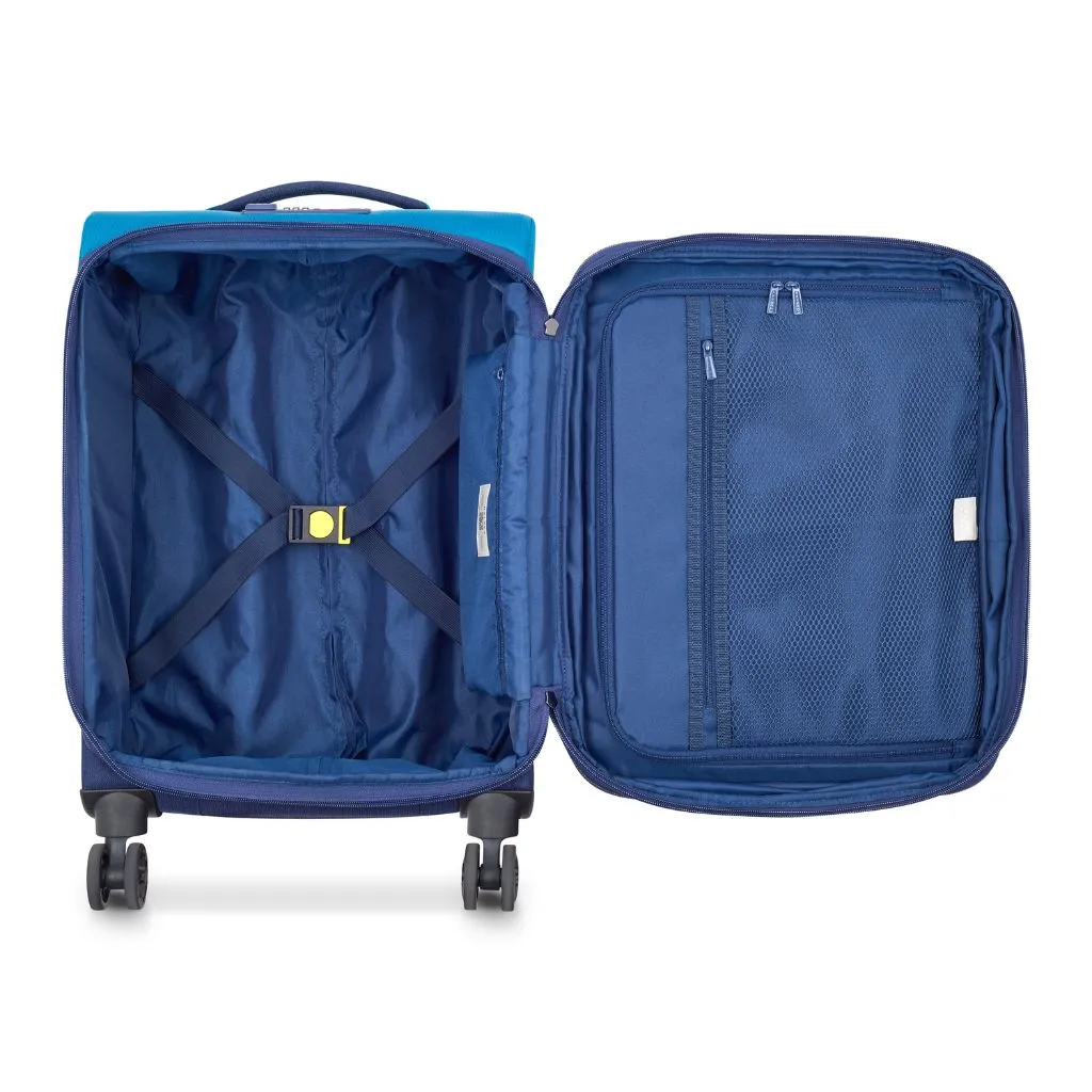 Delsey BROCHANT 3.0 55cm Carry On Softsided Luggage - Ultramarine Blue