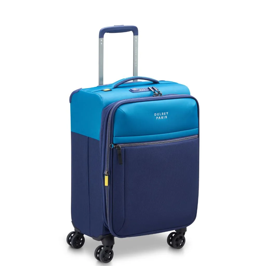 Delsey BROCHANT 3.0 55cm Carry On Softsided Luggage - Ultramarine Blue