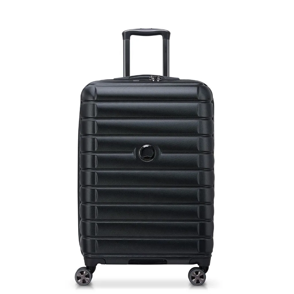 Delsey Shadow 66cm Expandable Medium Luggage - Black