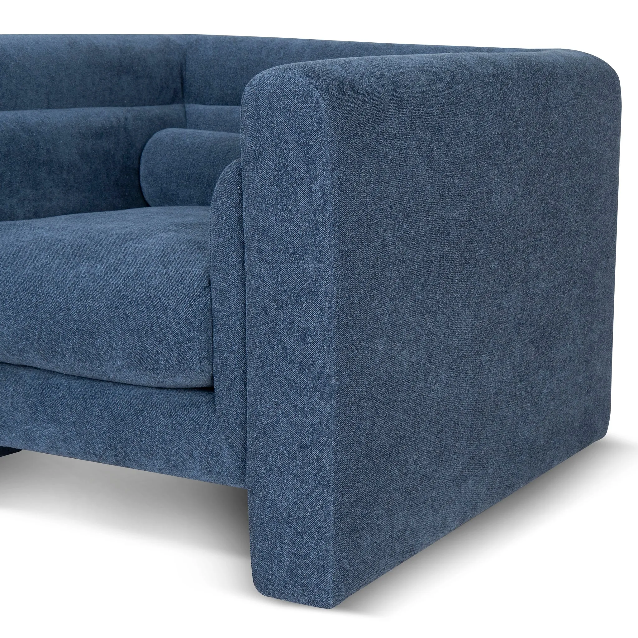 Dilipa Fabric Armchair - Navy Blue