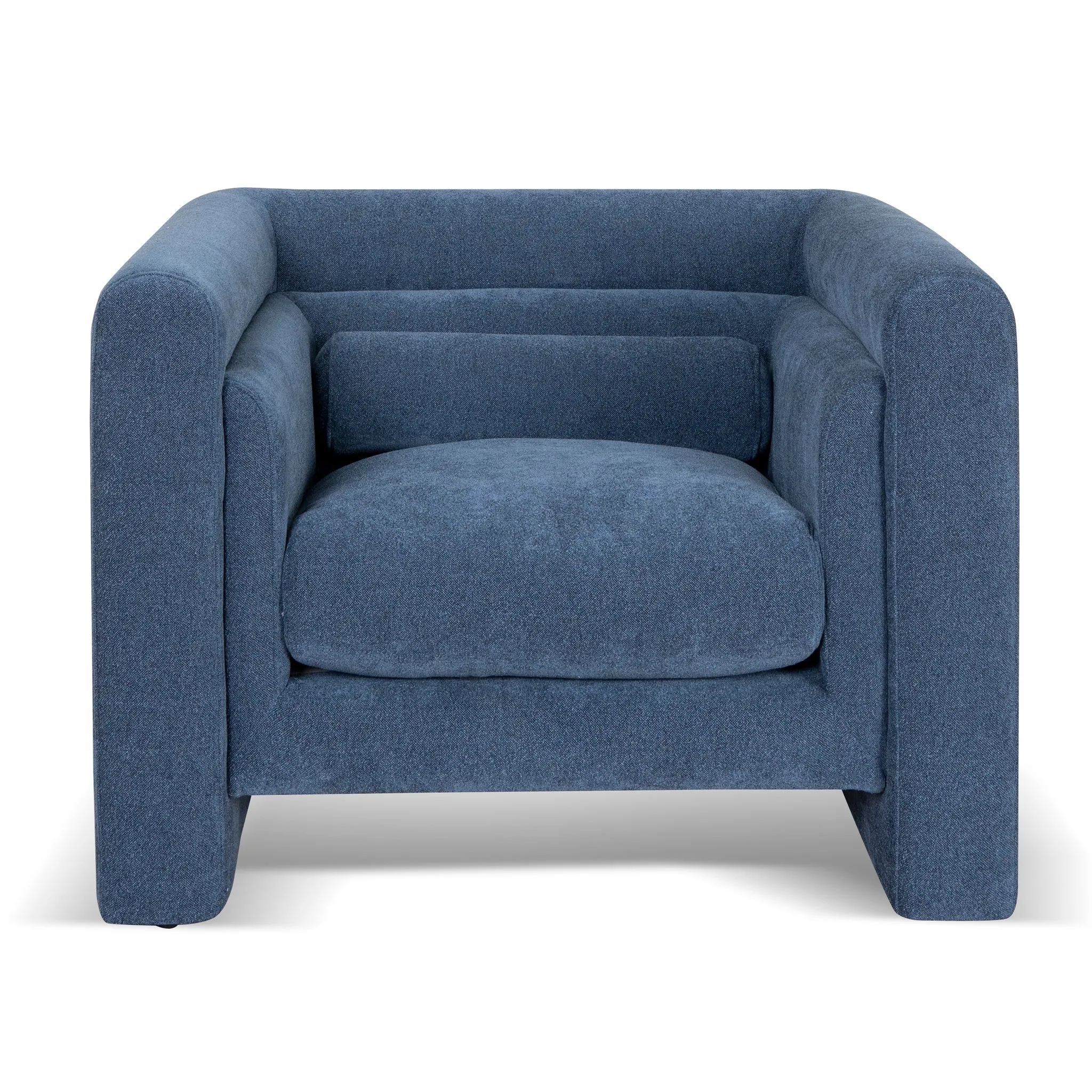 Dilipa Fabric Armchair - Navy Blue