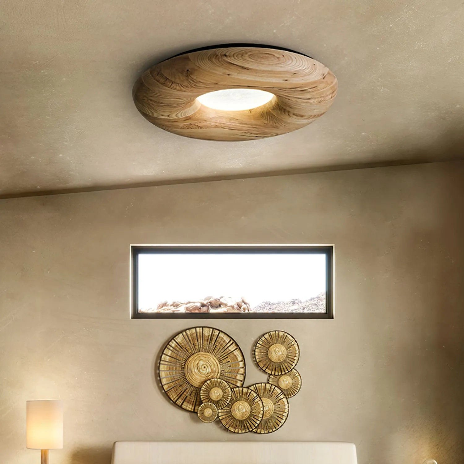 Donut Wood Ceiling Light