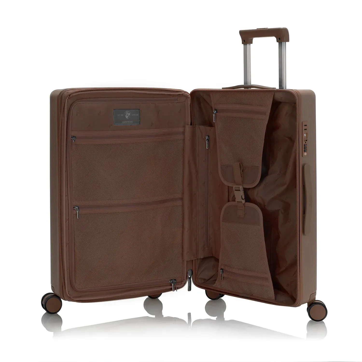 Earth Tones Hardside 26" Medium Checked Luggage