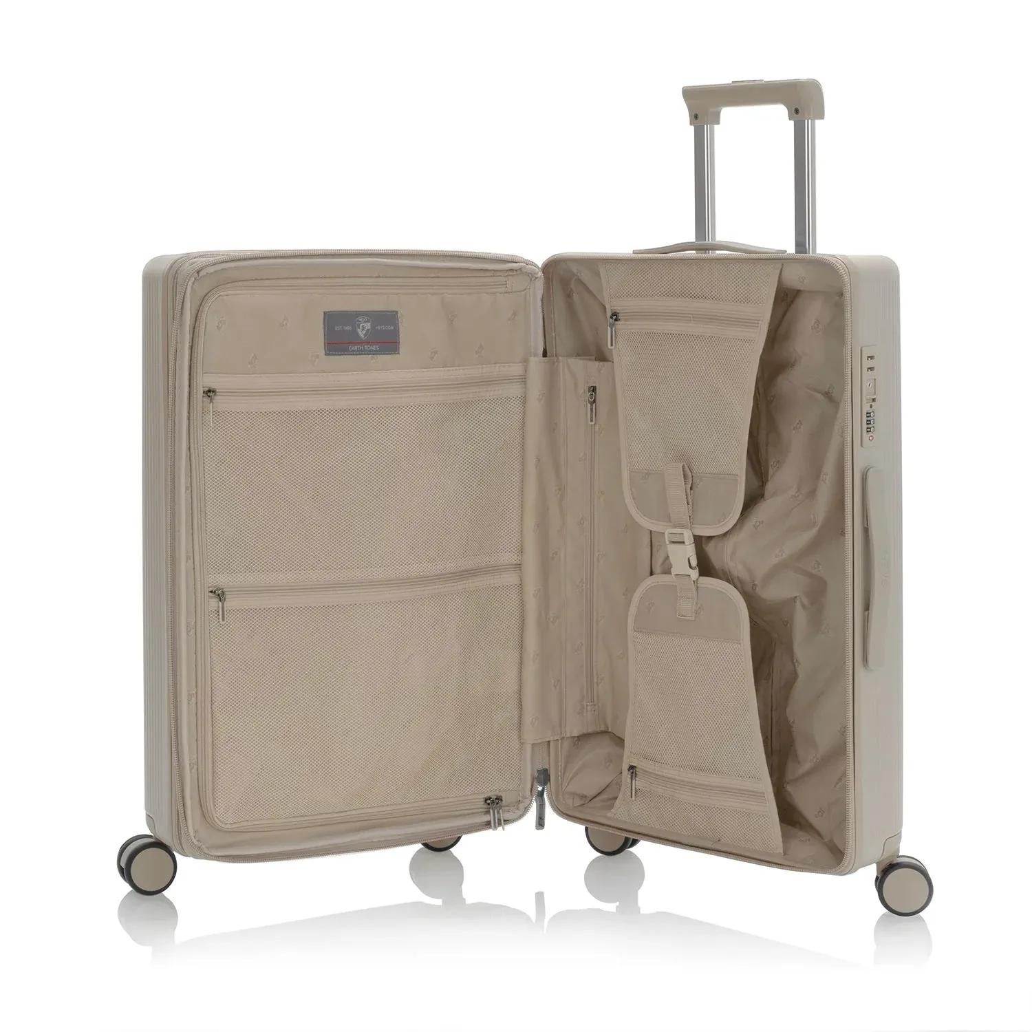 Earth Tones Hardside 26" Medium Checked Luggage