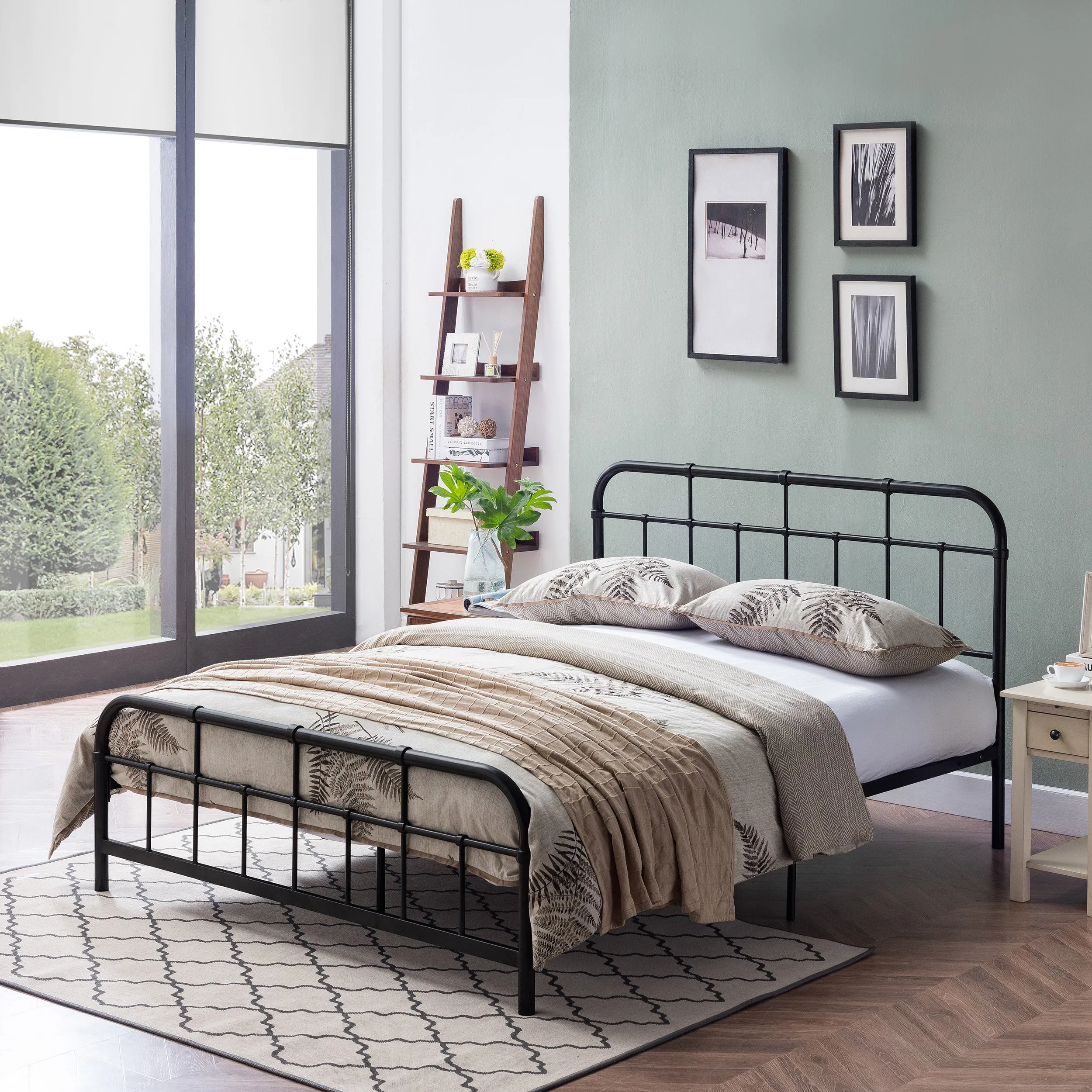 Enrique Industrial Design Iron Bed