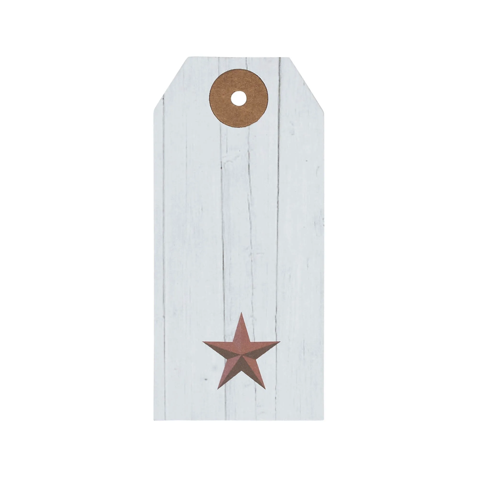 Farmhouse 3 3/4" Paper Tag Set of 50 - Red Barnstar