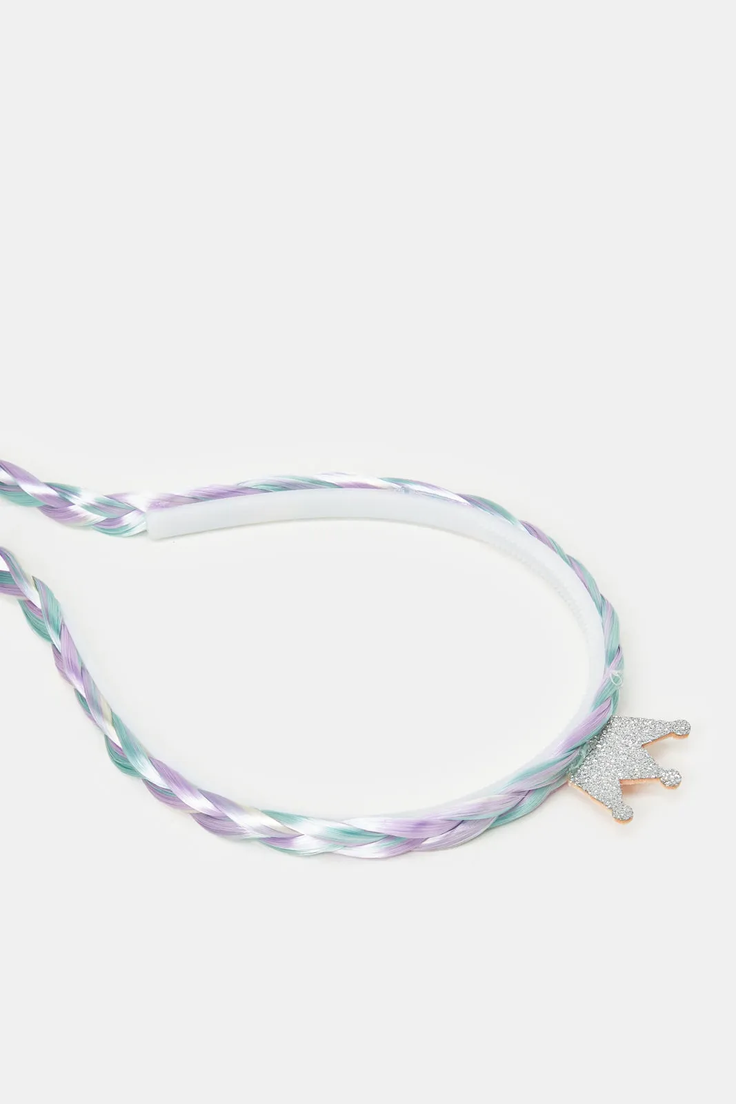 Girls Blue Braided Headband