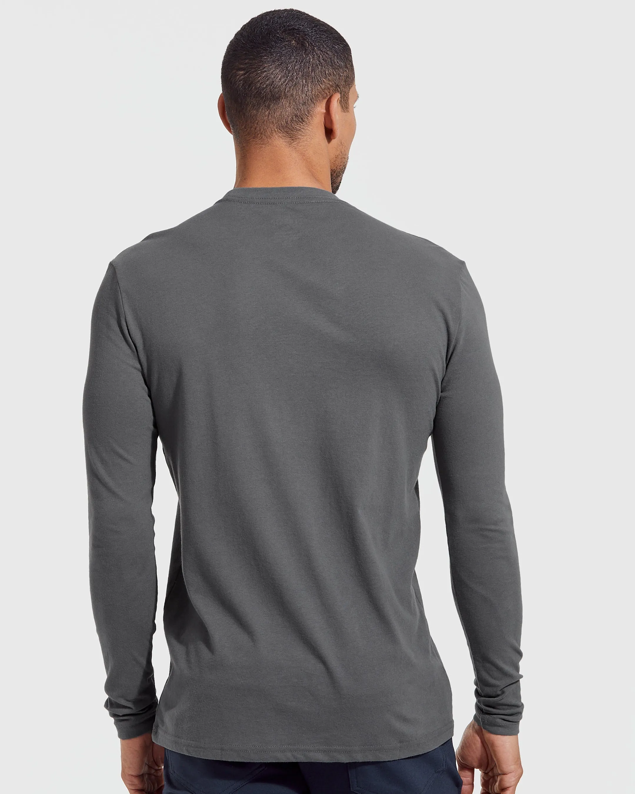 Gray Tones Long Sleeve Crew Neck 3-Pack