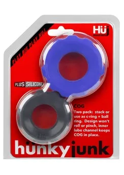 Hunky Junk Enhancer | Stacking Cock Or Ball Ring | Silicone Plus | 2 Pack