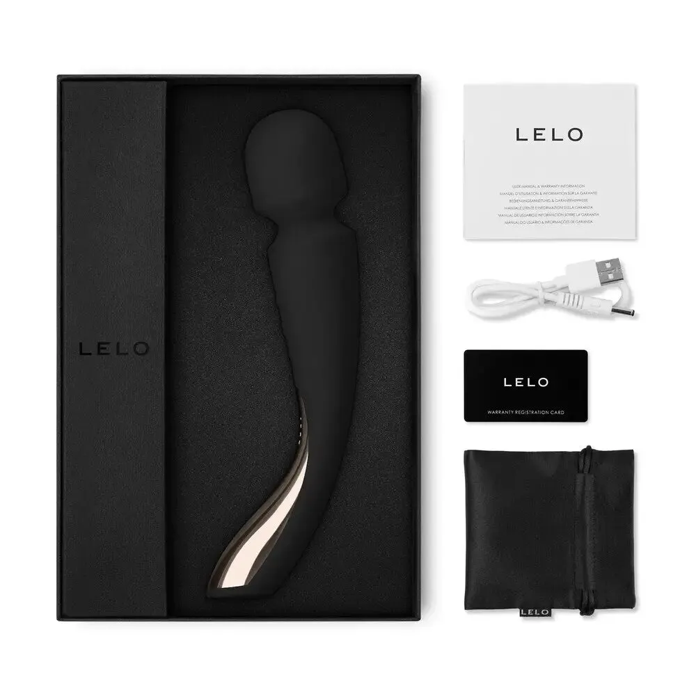 Lelo Silicone Black Rechargeable Multi-speed Wand Massager