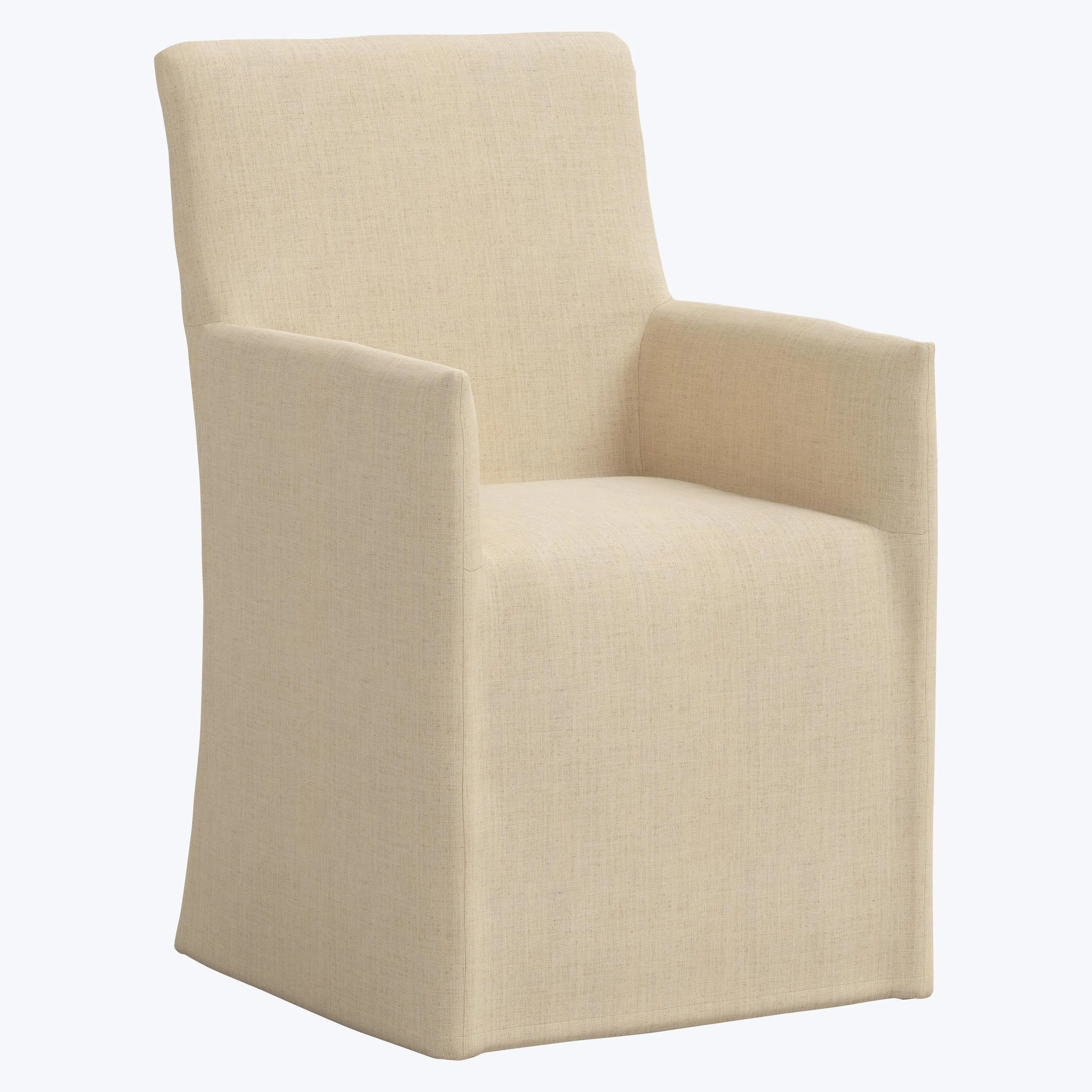 Linen Slipcover Dining Arm Chair