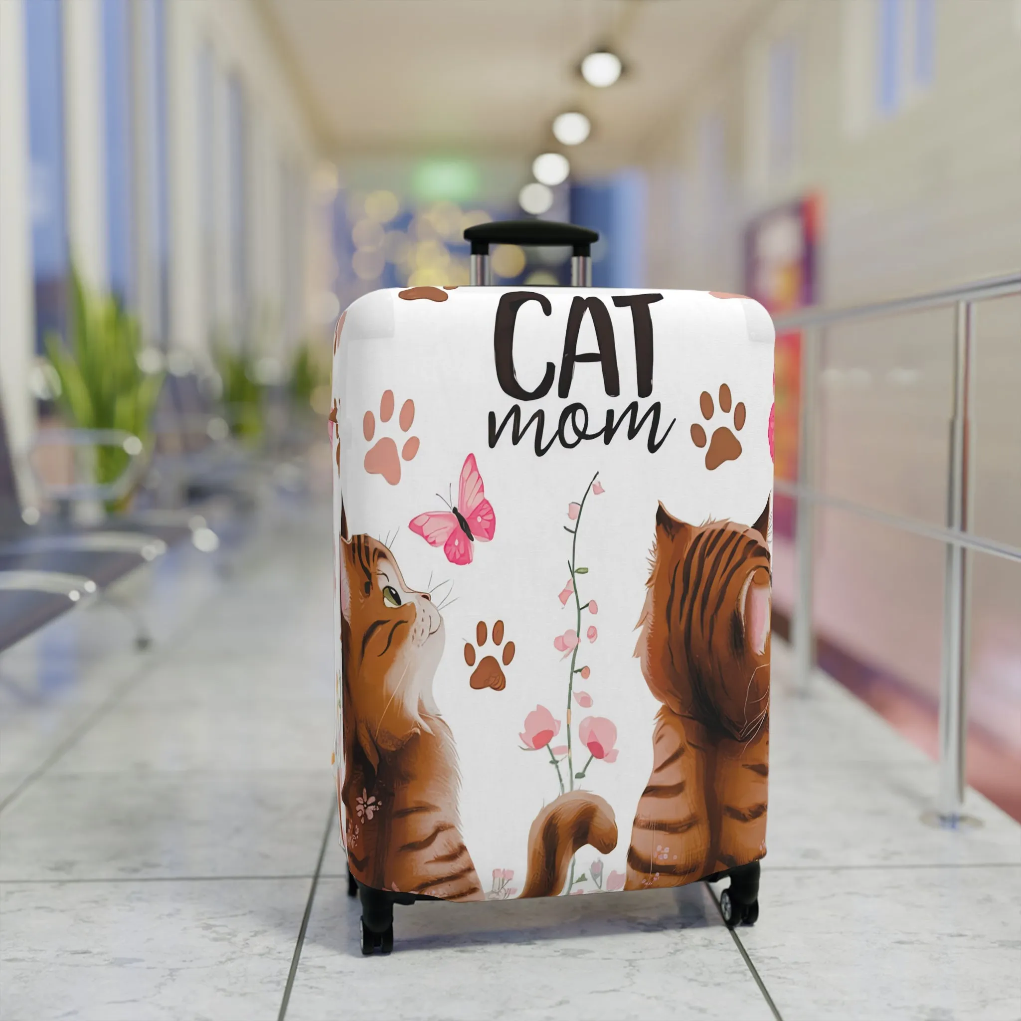 Luggage Cover, Cat Mom, awd-1472