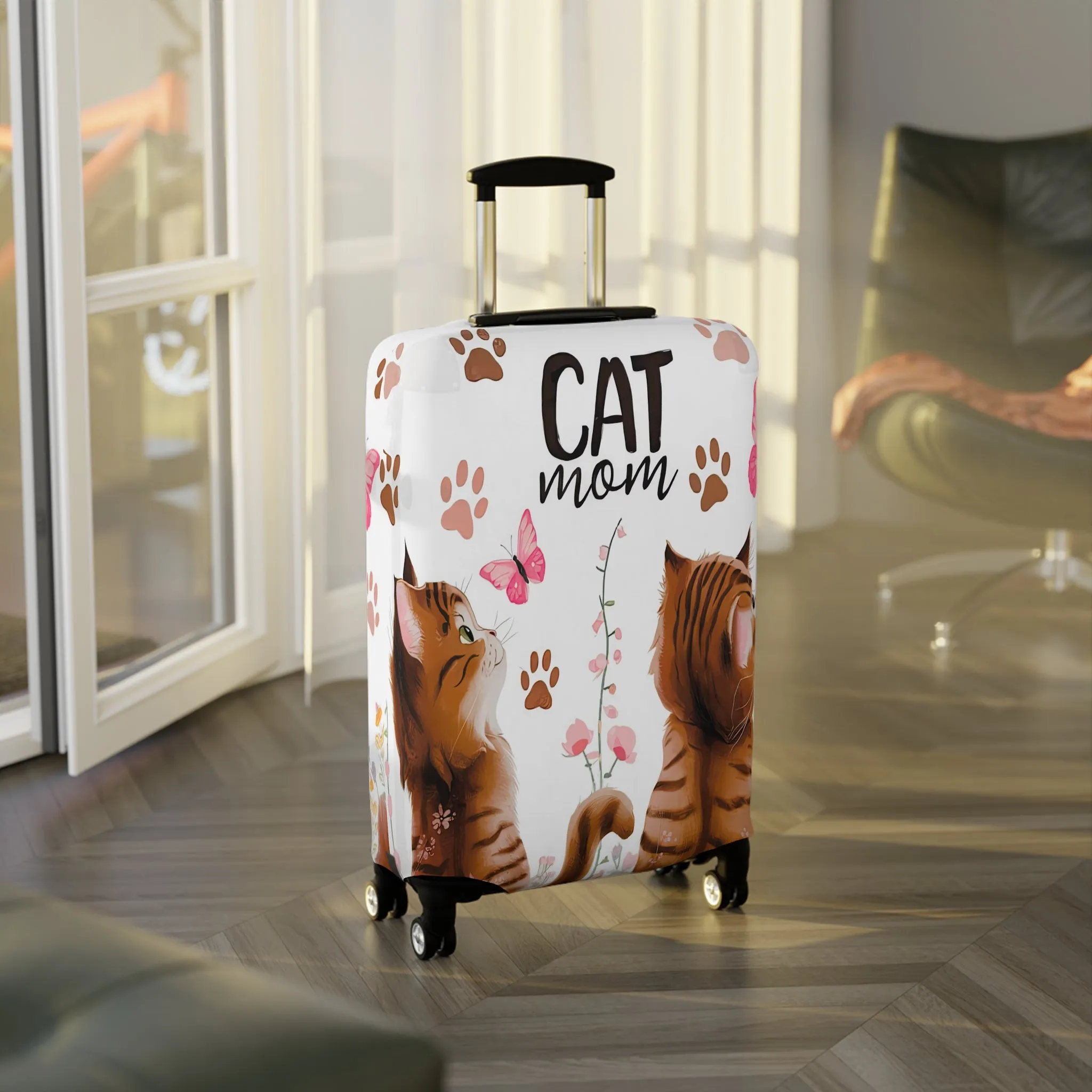 Luggage Cover, Cat Mom, awd-1472