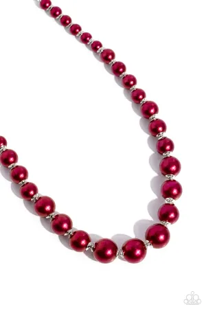 Manhattan Mogul - Red Necklace - Paparazzi Accessories