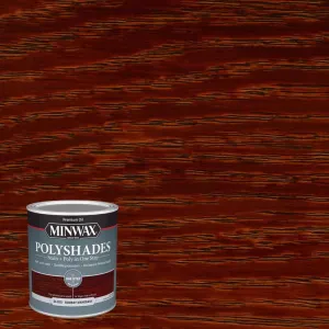 Minwax PolyShades Semi-Transparent Gloss Bombay Mahogany Stain/Polyurethane Finish 1 qt