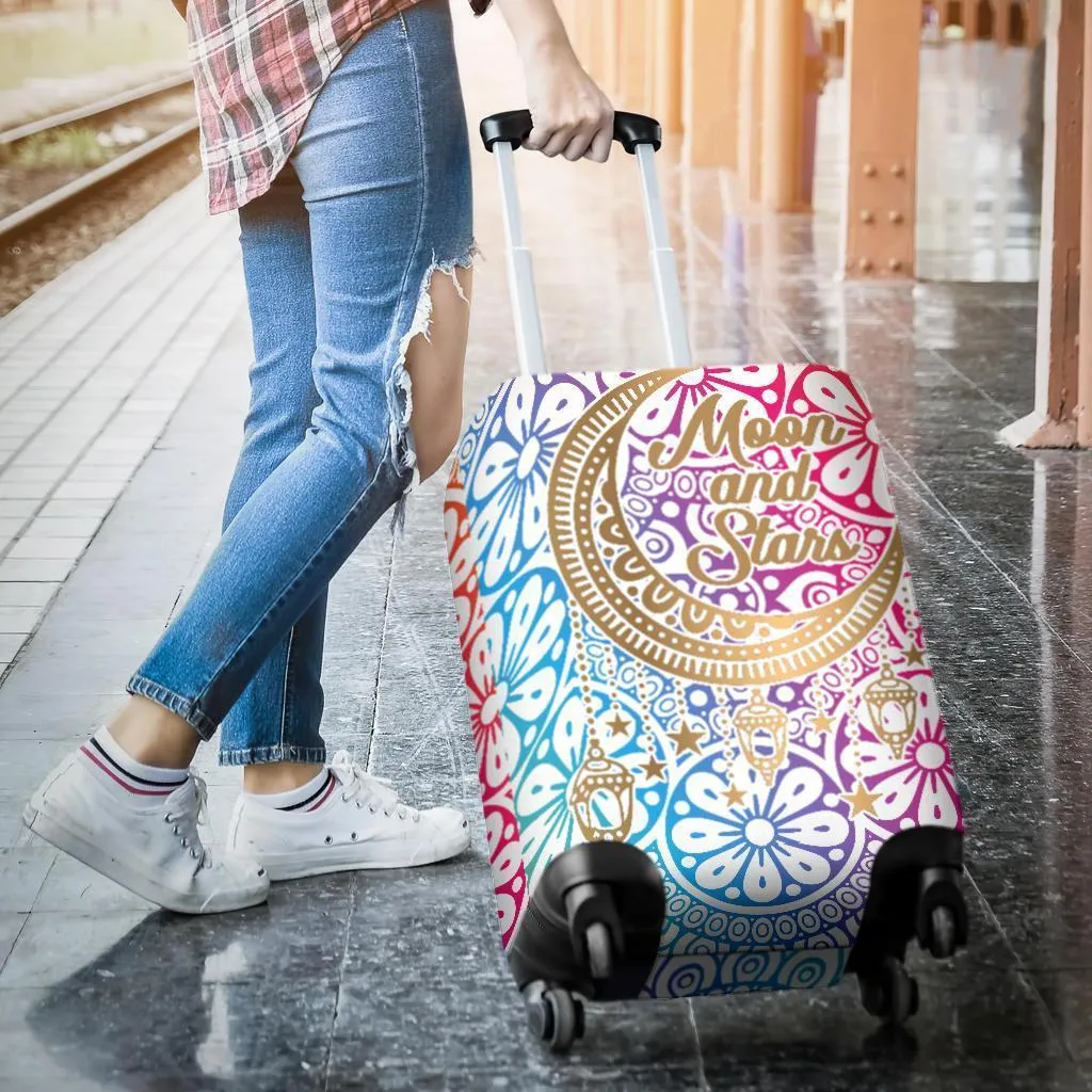 Moon and Stars Luggage Cover