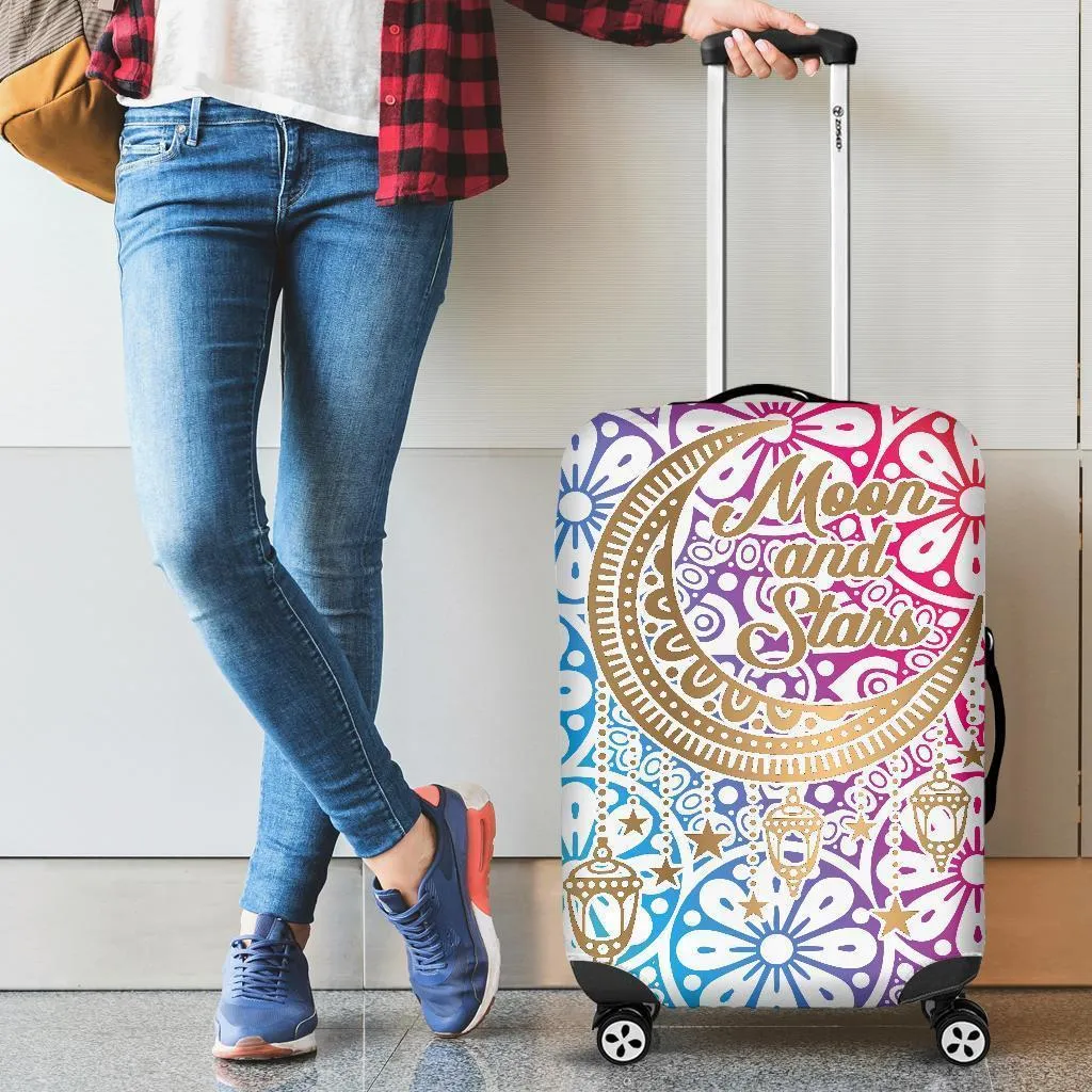 Moon and Stars Luggage Cover