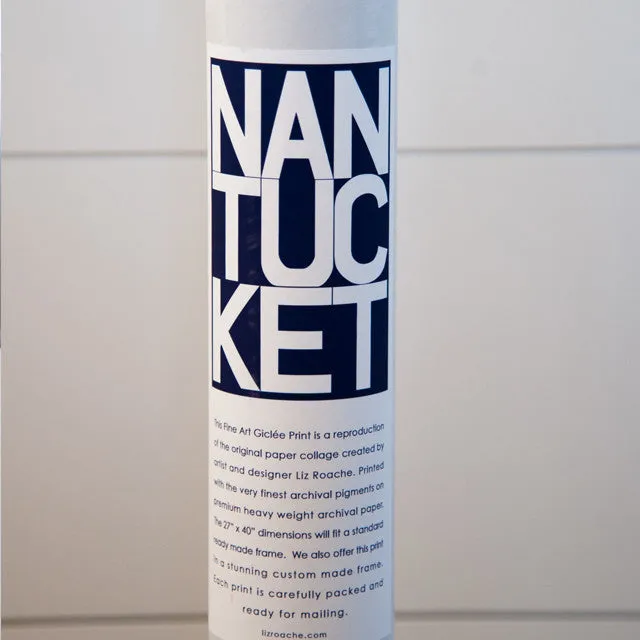 Navy Nantucket Archival Print | Liz Roache