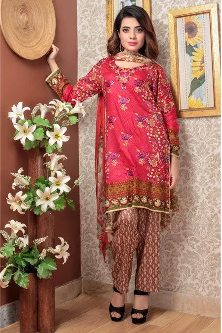 Needle Creation Elegant Embroidered Lawn Collection '17 – 9A