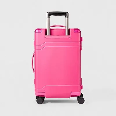 New - Signature Hardside Trunk Carry On Spinner Suitcase Magenta - Open Story️