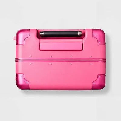 New - Signature Hardside Trunk Carry On Spinner Suitcase Magenta - Open Story️