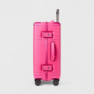 New - Signature Hardside Trunk Carry On Spinner Suitcase Magenta - Open Story️