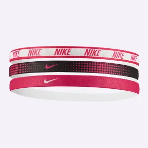 Nike - Printed Headbands - 3 Pack - White/Black/Rush Pink